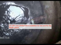 UV CIPP Liner DN100 نصب کشویی برای تعمیر سریع و بدون حفاری جانبی